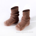 Organic wool kids socks rib